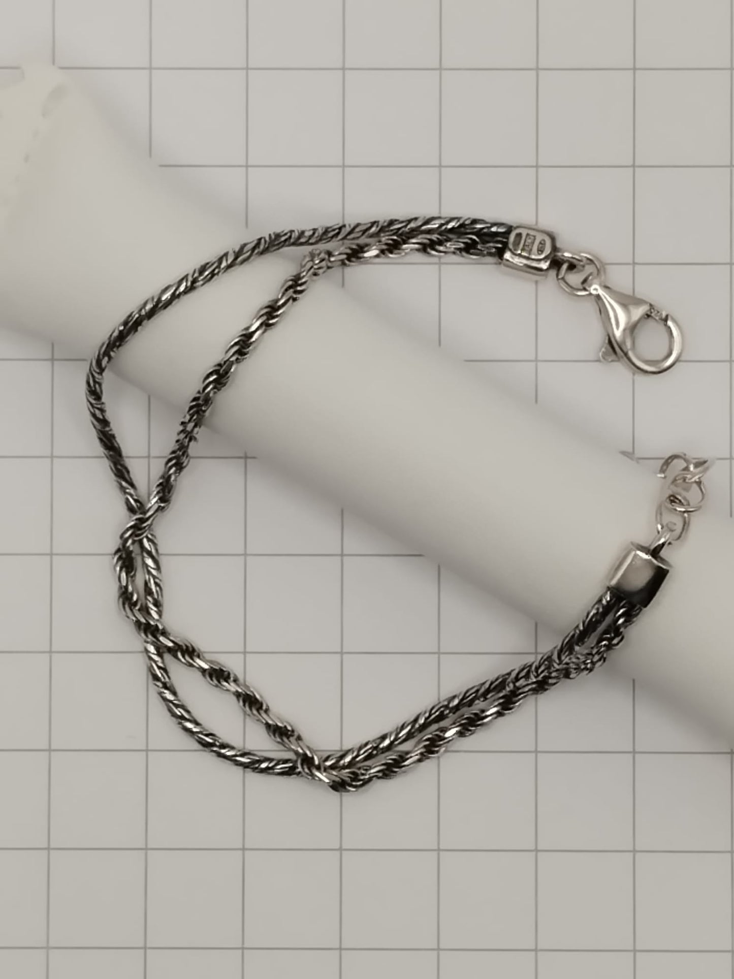 bracciale uomo due fili - grammi 8,00