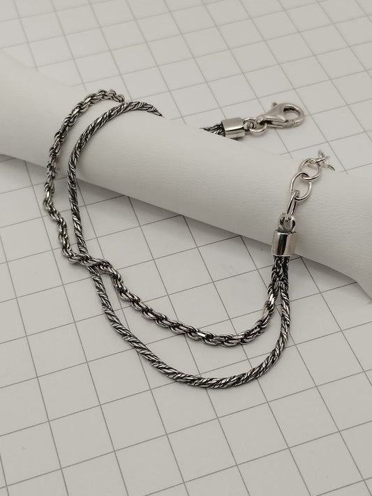 bracciale uomo due fili - grammi 8,00